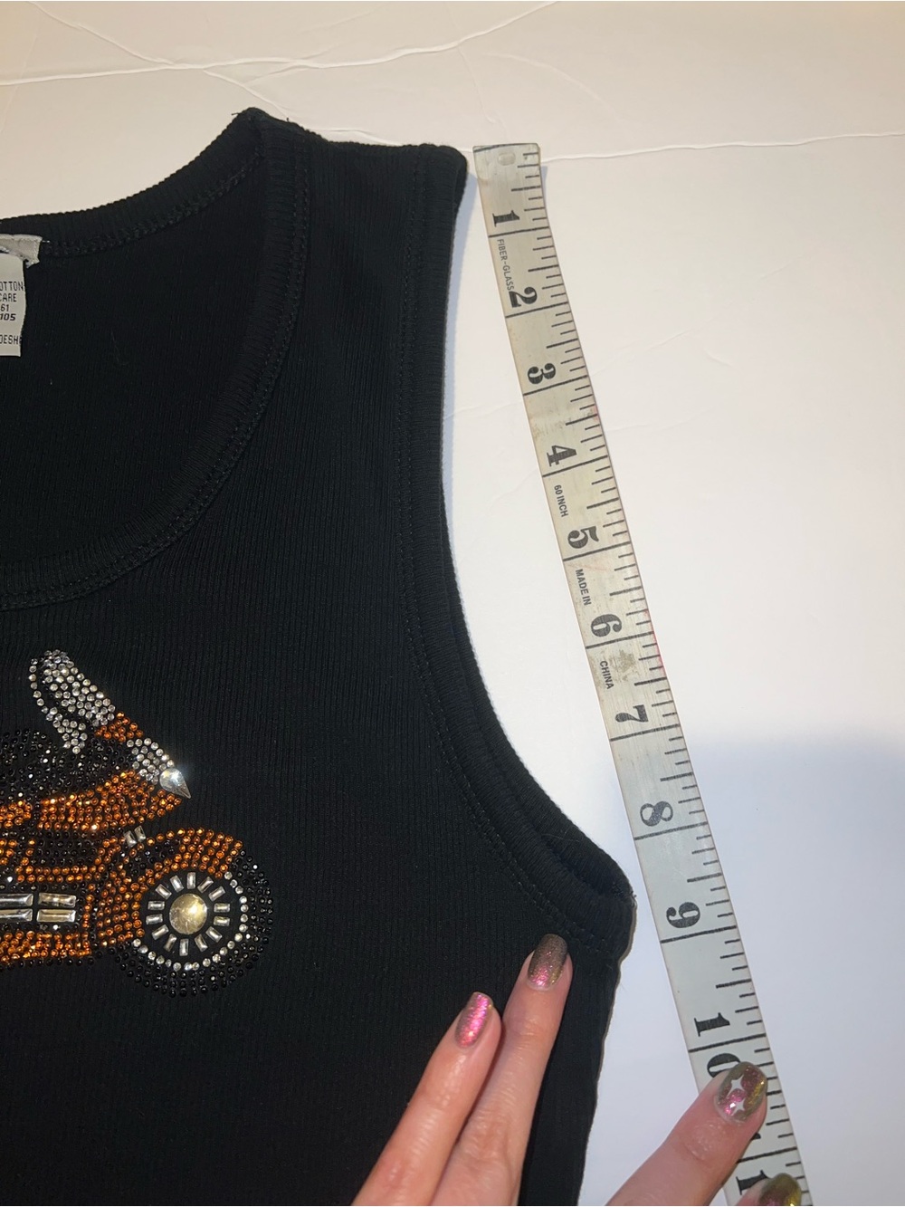 Vintage Rhinestone Motorcycle Tank - Picture 9 of 9